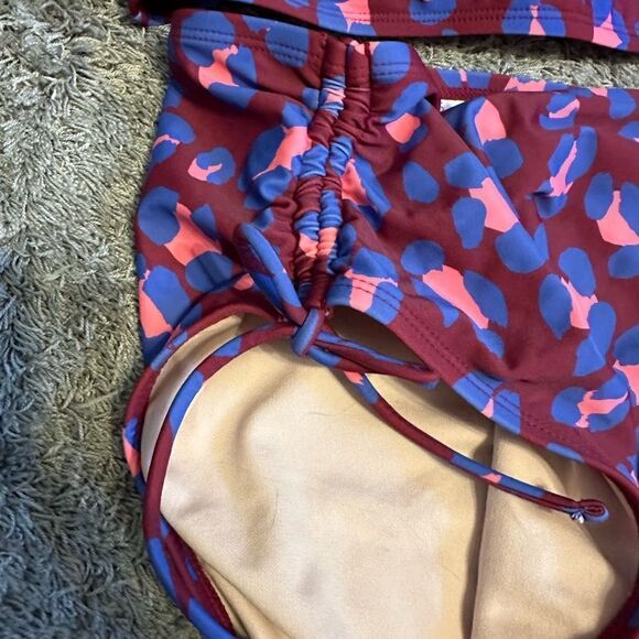 Women's Leopard Print High Waisted Bikini Set NWT Size Medium - Picture 7 of 11